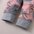 0-18 Months Newborn Baby Girl Clothing Long Sleeve Romper Rose Pant - Astra Wear astrawear.ca