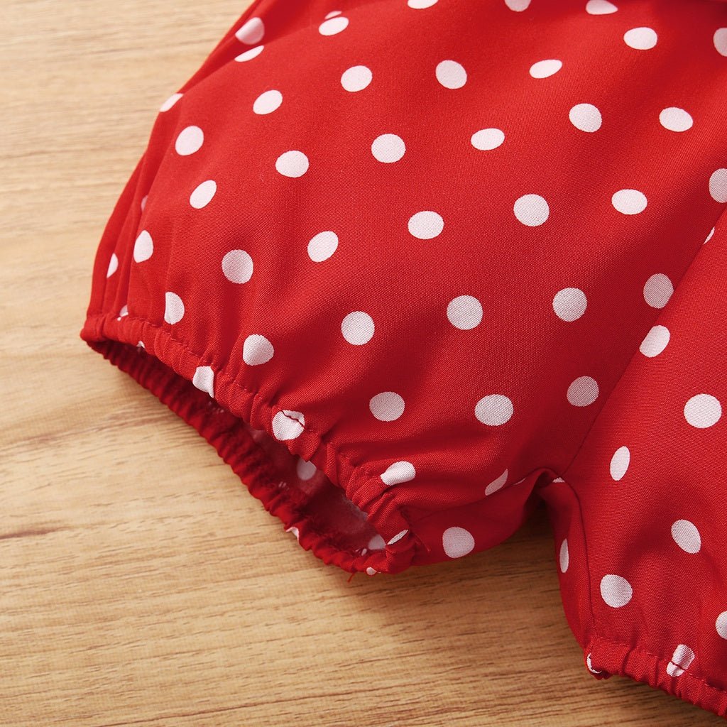 0-18 Months Newborn Baby Girl Cute Polka Dot Summer Outfit Set Short - Astra Wear astrawear.ca