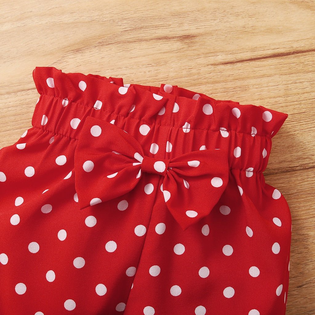 0-18 Months Newborn Baby Girl Cute Polka Dot Summer Outfit Set Short - Astra Wear astrawear.ca