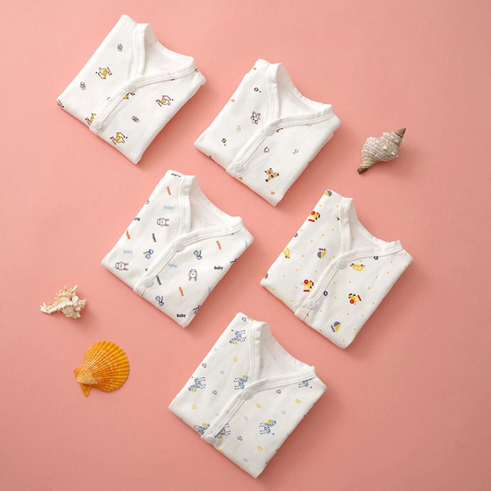 0-3 Month Baby Clothes Newborn Cartoon Home Underwear Cotton Button Baby Clothes Girls Boys Long Sleeve Top + Long Pants - Astra Wear astrawear.ca