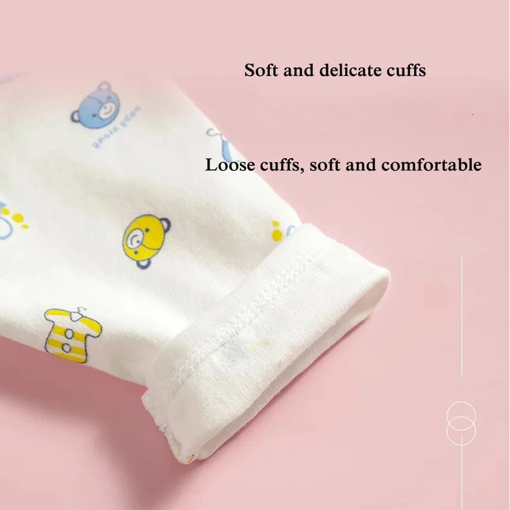0-3 Month Baby Clothes Newborn Cartoon Home Underwear Cotton Button Baby Clothes Girls Boys Long Sleeve Top + Long Pants - Astra Wear astrawear.ca