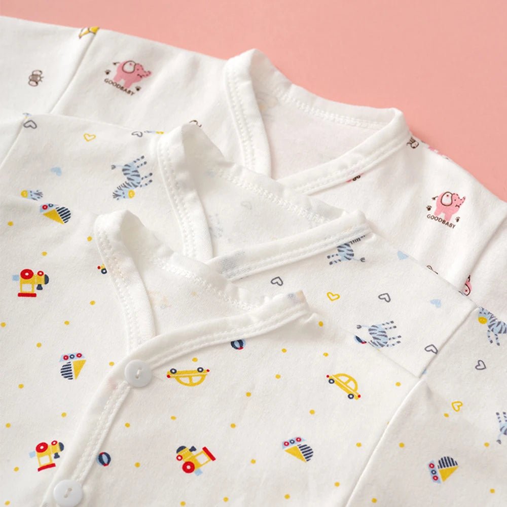 0-3 Month Baby Clothes Newborn Cartoon Home Underwear Cotton Button Baby Clothes Girls Boys Long Sleeve Top + Long Pants - Astra Wear astrawear.ca