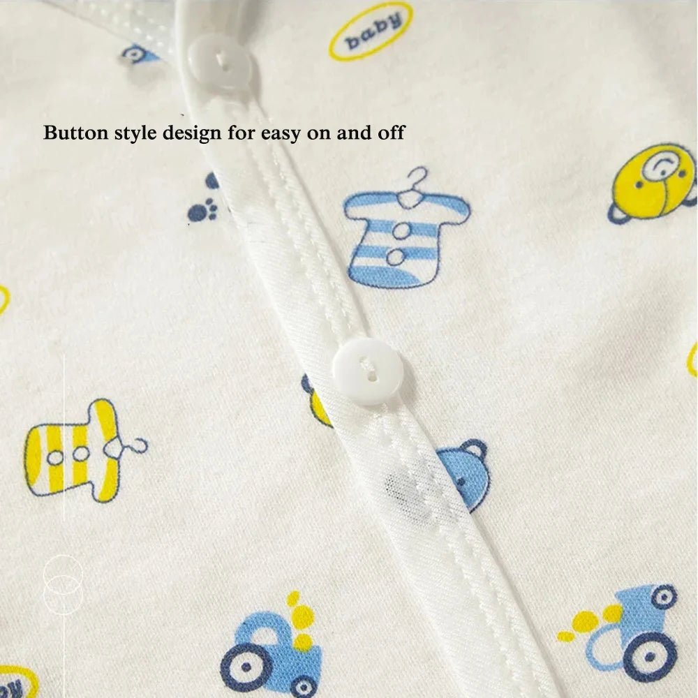 0-3 Month Baby Clothes Newborn Cartoon Home Underwear Cotton Button Baby Clothes Girls Boys Long Sleeve Top + Long Pants - Astra Wear astrawear.ca