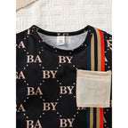 0-3 Years Toddler Baby Boy 2pcs Clothing Set T-shirt Letter Short Sleeve Top with Shorts Light Luxury Style Photograph Outfit - Astra Wear astrawear.ca