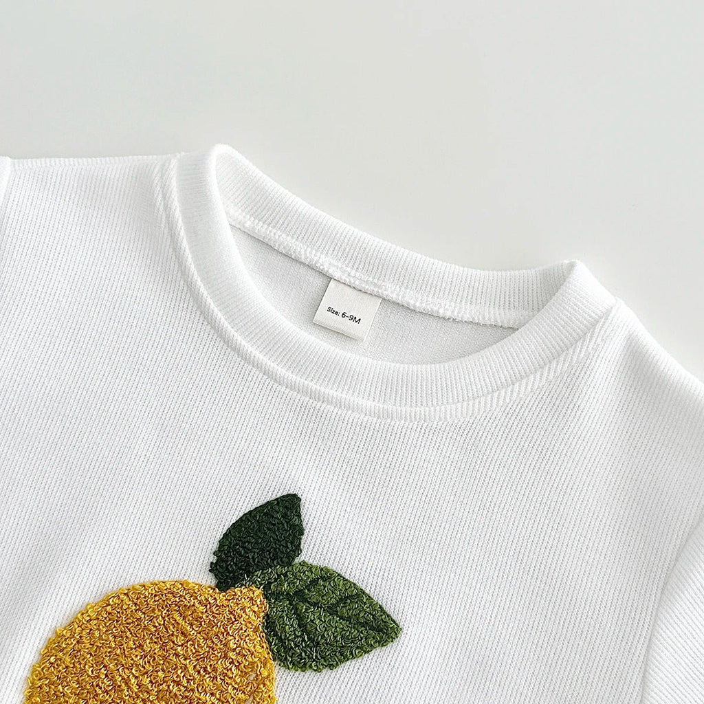 0-3Y Baby Girl Clothing Toddler Boys Sets Infant Suit Long Sleeved Pullover Shirt Cotton Newborn Baby Clothes Fruit Embroidery - Astra Wear astrawear.ca