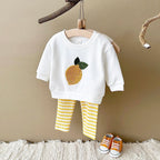 0-3Y Baby Girl Clothing Toddler Boys Sets Infant Suit Long Sleeved Pullover Shirt Cotton Newborn Baby Clothes Fruit Embroidery - Astra Wear astrawear.ca