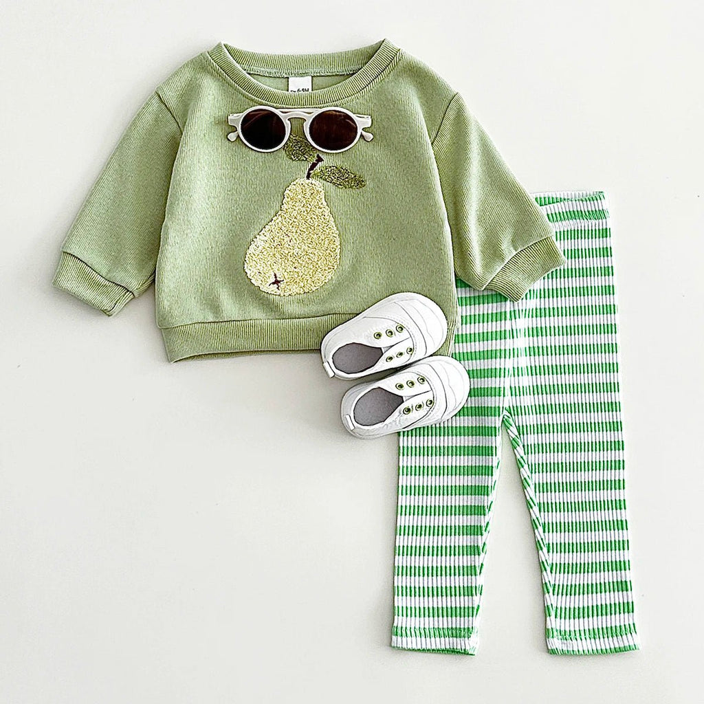 0-3Y Baby Girl Clothing Toddler Boys Sets Infant Suit Long Sleeved Pullover Shirt Cotton Newborn Baby Clothes Fruit Embroidery - Astra Wear astrawear.ca
