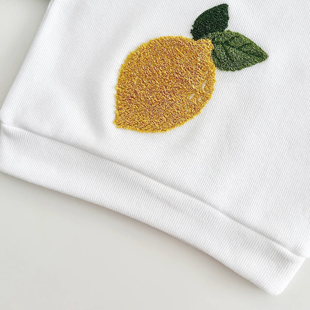 0-3Y Baby Girl Clothing Toddler Boys Sets Infant Suit Long Sleeved Pullover Shirt Cotton Newborn Baby Clothes Fruit Embroidery - Astra Wear astrawear.ca