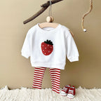 0-3Y Baby Girl Clothing Toddler Boys Sets Infant Suit Long Sleeved Pullover Shirt Cotton Newborn Baby Clothes Fruit Embroidery - Astra Wear astrawear.ca