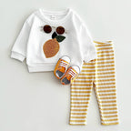 0-3Y Baby Girl Clothing Toddler Boys Sets Infant Suit Long Sleeved Pullover Shirt Cotton Newborn Baby Clothes Fruit Embroidery - Astra Wear astrawear.ca