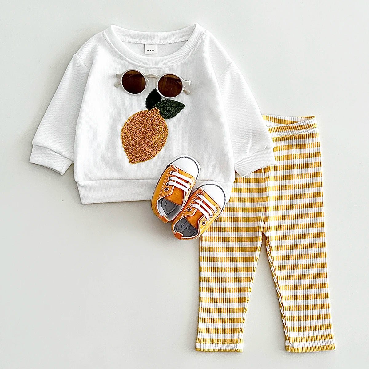 0-3Y Baby Girl Clothing Toddler Boys Sets Infant Suit Long Sleeved Pullover Shirt Cotton Newborn Baby Clothes Fruit Embroidery - Astra Wear astrawear.ca