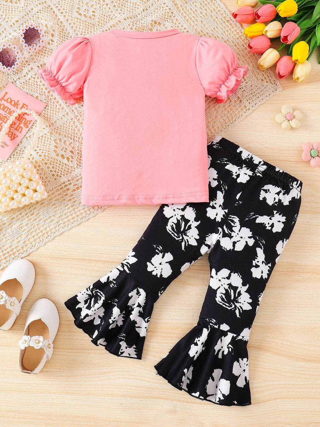 0-3yrs old Infant Baby Girl Braided Girl T-shirt+Bell-bottom pants Clothing Sets fashion - Astra Wear astrawear.ca