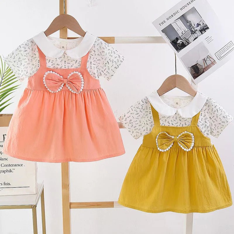 0-4Y Baby Girl Dress Cute A-Line Princess Costume Casual Striped Cotton Children Clothing Infant Outfit Vestidos Kid Girl A1158 - Astra Wear astrawear.ca