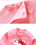 0-5-Year-Old Baby Clothing Pure Cotton Long Sleeved Boys' Home Clothing Pure Cotton Girl Baby T-Shirt Long Pants Pajama Set - Astra Wear astrawear.ca