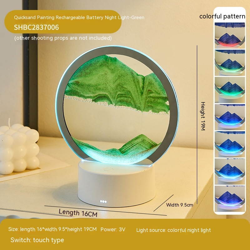 Lampe Décorative Sable Mouvant – Veilleuse Tactile Ambiance Maison