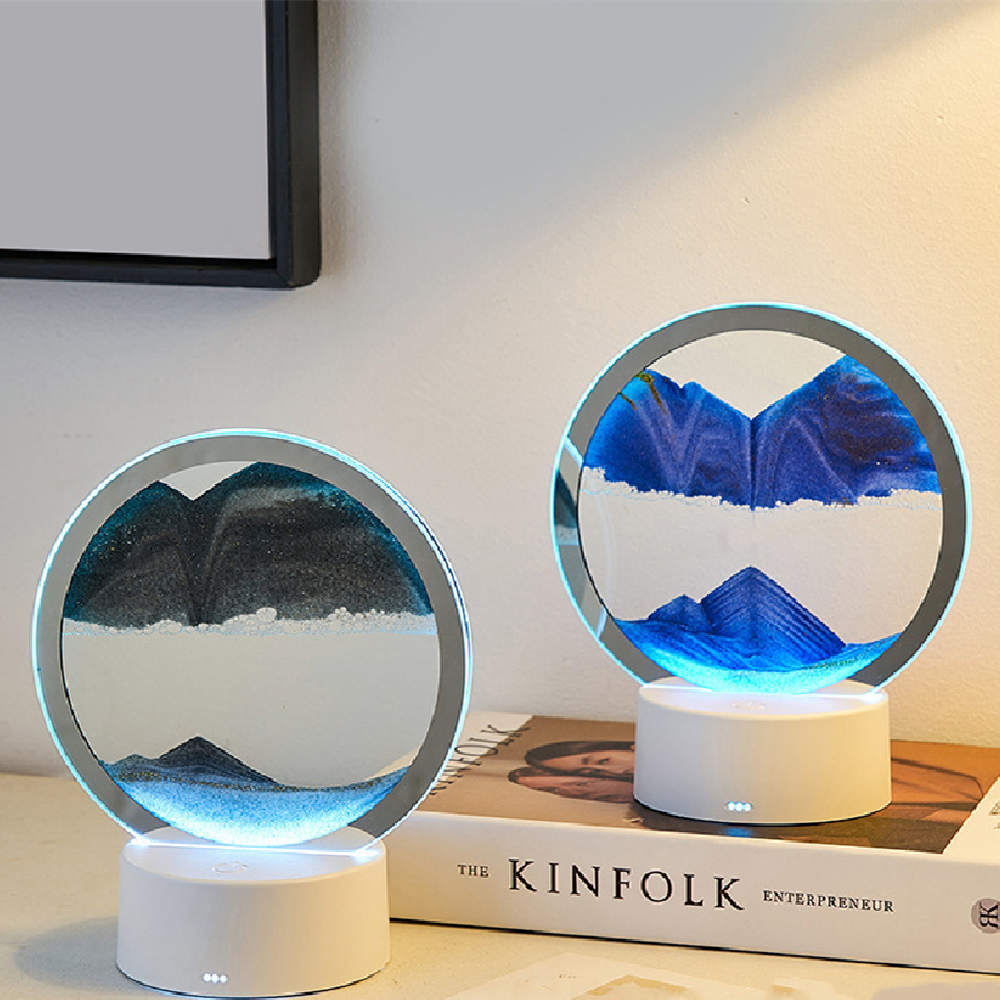 Lampe Décorative Sable Mouvant – Veilleuse Tactile Ambiance Maison