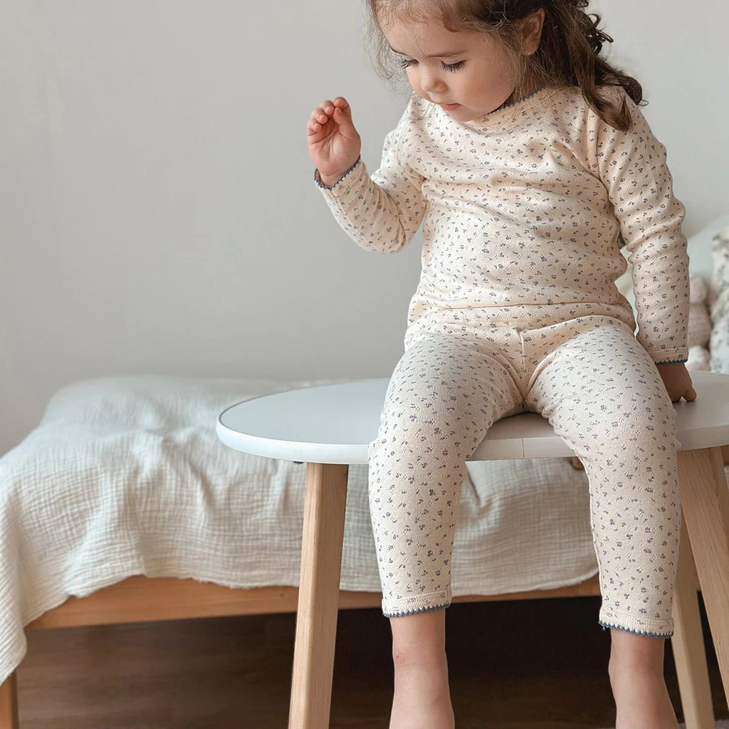1-6T Toddler Kid Baby Girl Clothes Set Summer 100% Cotton Long Sleeve T Shirt Top Pant Suit Homewear Stretch 2pcs Pajamas Set - Astra Wear astrawear.ca
