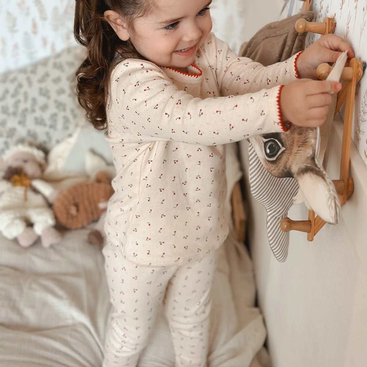 1-6T Toddler Kid Baby Girl Clothes Set Summer 100% Cotton Long Sleeve T Shirt Top Pant Suit Homewear Stretch 2pcs Pajamas Set - Astra Wear astrawear.ca