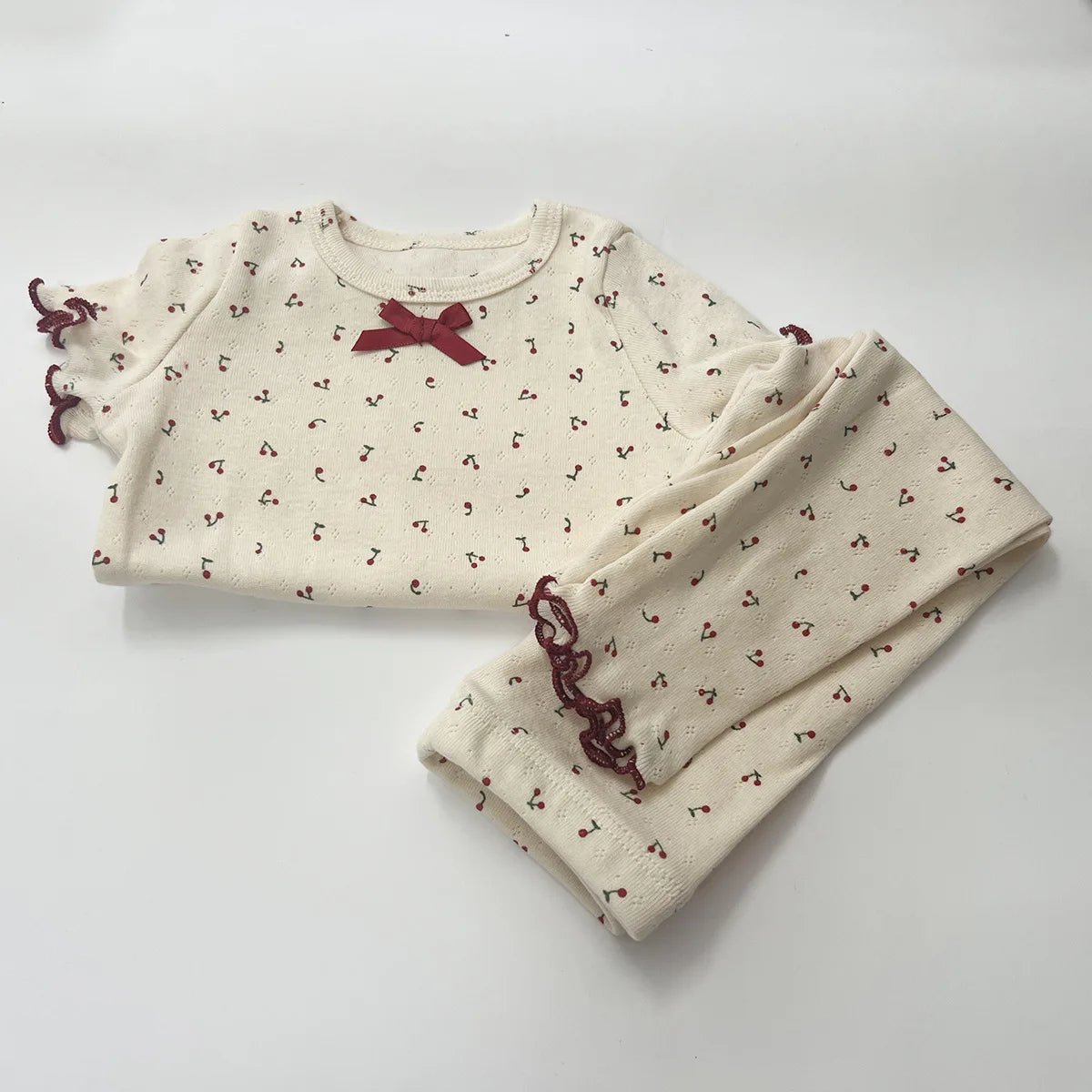 1-6T Toddler Kid Baby Girl Clothes Set Summer 100% Cotton Long Sleeve T Shirt Top Pant Suit Homewear Stretch 2pcs Pajamas Set - Astra Wear astrawear.ca