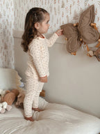 1-6T Toddler Kid Baby Girl Clothes Set Summer 100% Cotton Long Sleeve T Shirt Top Pant Suit Homewear Stretch 2pcs Pajamas Set - Astra Wear astrawear.ca
