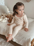 1-6T Toddler Kid Baby Girl Clothes Set Summer 100% Cotton Long Sleeve T Shirt Top Pant Suit Homewear Stretch 2pcs Pajamas Set - Astra Wear astrawear.ca