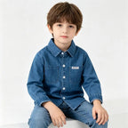 100% Cotton Boys Demin Shirt Kids Coat Toddlers 2 to 3 4 5 6 7 Years Dark Blue Boy Jean Jacket Spring Autumn Children's Clothing - Astra Wear astrawear.ca