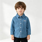 100% Cotton Boys Demin Shirt Kids Coat Toddlers 2 to 3 4 5 6 7 Years Dark Blue Boy Jean Jacket Spring Autumn Children's Clothing - Astra Wear astrawear.ca