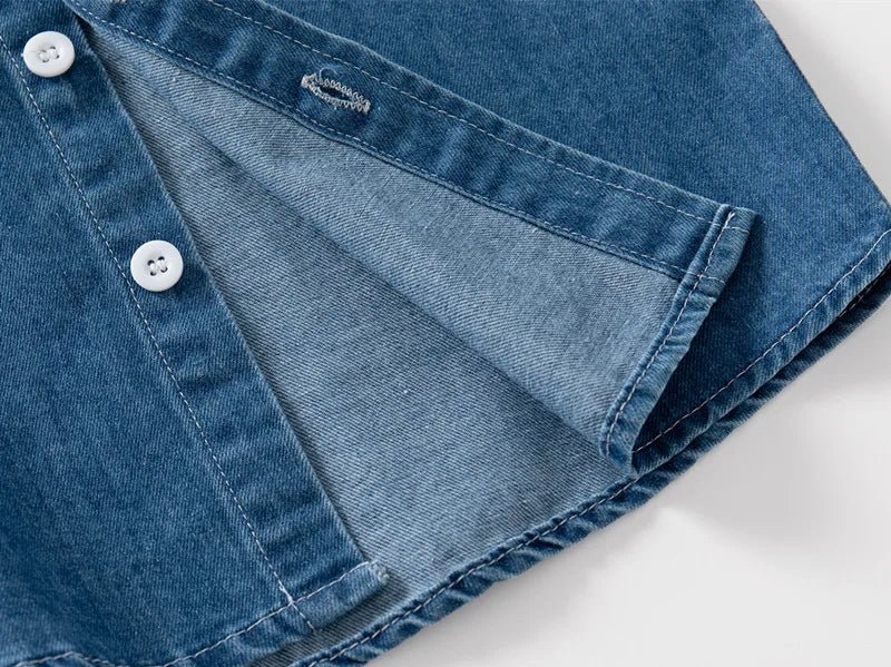 100% Cotton Boys Demin Shirt Kids Coat Toddlers 2 to 3 4 5 6 7 Years Dark Blue Boy Jean Jacket Spring Autumn Children's Clothing - Astra Wear astrawear.ca
