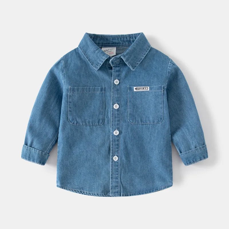 100% Cotton Boys Demin Shirt Kids Coat Toddlers 2 to 3 4 5 6 7 Years Dark Blue Boy Jean Jacket Spring Autumn Children's Clothing - Astra Wear astrawear.ca