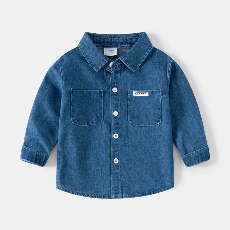 100% Cotton Boys Demin Shirt Kids Coat Toddlers 2 to 3 4 5 6 7 Years Dark Blue Boy Jean Jacket Spring Autumn Children's Clothing - Astra Wear astrawear.ca