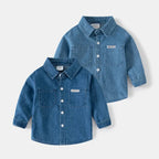100% Cotton Boys Demin Shirt Kids Coat Toddlers 2 to 3 4 5 6 7 Years Dark Blue Boy Jean Jacket Spring Autumn Children's Clothing - Astra Wear astrawear.ca