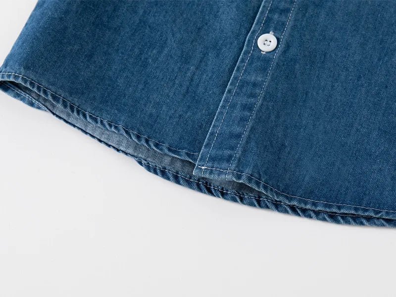 100% Cotton Boys Demin Shirt Kids Coat Toddlers 2 to 3 4 5 6 7 Years Dark Blue Boy Jean Jacket Spring Autumn Children's Clothing - Astra Wear astrawear.ca