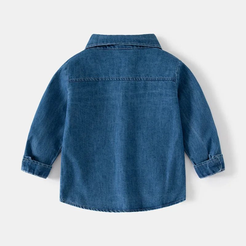 100% Cotton Boys Demin Shirt Kids Coat Toddlers 2 to 3 4 5 6 7 Years Dark Blue Boy Jean Jacket Spring Autumn Children's Clothing - Astra Wear astrawear.ca