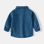 100% Cotton Boys Demin Shirt Kids Coat Toddlers 2 to 3 4 5 6 7 Years Dark Blue Boy Jean Jacket Spring Autumn Children's Clothing - Astra Wear astrawear.ca