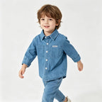 100% Cotton Boys Demin Shirt Kids Coat Toddlers 2 to 3 4 5 6 7 Years Dark Blue Boy Jean Jacket Spring Autumn Children's Clothing - Astra Wear astrawear.ca