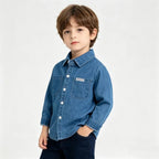 100% Cotton Boys Demin Shirt Kids Coat Toddlers 2 to 3 4 5 6 7 Years Dark Blue Boy Jean Jacket Spring Autumn Children's Clothing - Astra Wear astrawear.ca