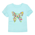 100% Cotton Toddler Girl T Shirt 2 to 3 4 5 6 7 8 9 10 11 12 13 14 Years Pink White Tshirt Flower Print Teenage Girls Tee Shirts - Astra Wear astrawear.ca