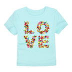 100% Cotton Toddler Girl T Shirt 2 to 3 4 5 6 7 8 9 10 11 12 13 14 Years Pink White Tshirt Flower Print Teenage Girls Tee Shirts - Astra Wear astrawear.ca