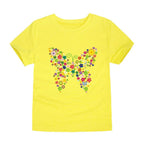 100% Cotton Toddler Girl T Shirt 2 to 3 4 5 6 7 8 9 10 11 12 13 14 Years Pink White Tshirt Flower Print Teenage Girls Tee Shirts - Astra Wear astrawear.ca