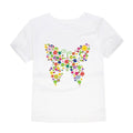 100% Cotton Toddler Girl T Shirt 2 to 3 4 5 6 7 8 9 10 11 12 13 14 Years Pink White Tshirt Flower Print Teenage Girls Tee Shirts - Astra Wear astrawear.ca