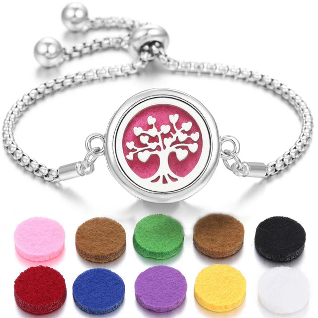 Bracelet Diffuseur Parfum Acier Inoxydable – Aromatherapie Huiles Essentielles