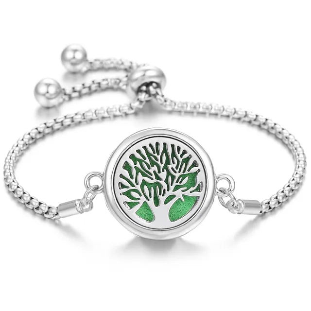 Bracelet Diffuseur Parfum Acier Inoxydable – Aromatherapie Huiles Essentielles