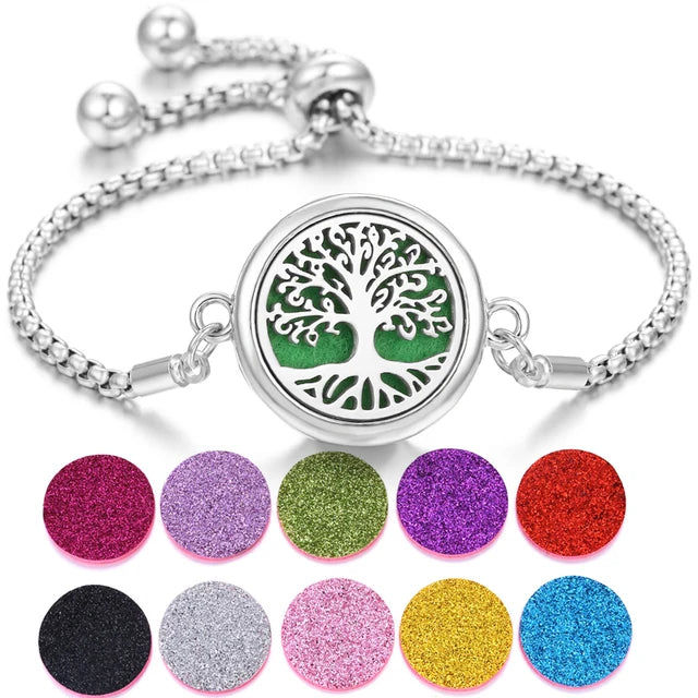 Bracelet Diffuseur Parfum Acier Inoxydable – Aromatherapie Huiles Essentielles