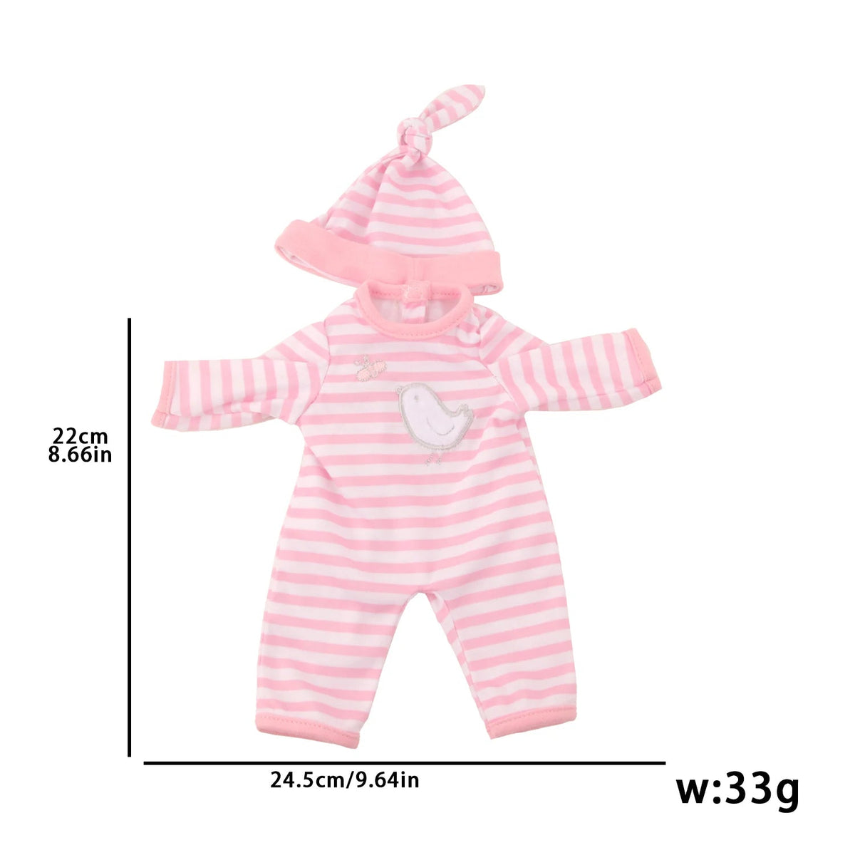 12-inch New Baby Girl Doll Clothes Cute Rabbit Car Chick Jumpsuits - Astra Wear astrawear.ca
