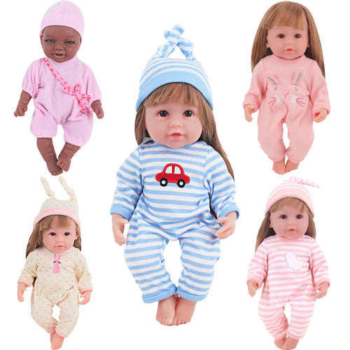 12-inch New Baby Girl Doll Clothes Cute Rabbit Car Chick Jumpsuits - Astra Wear astrawear.ca
