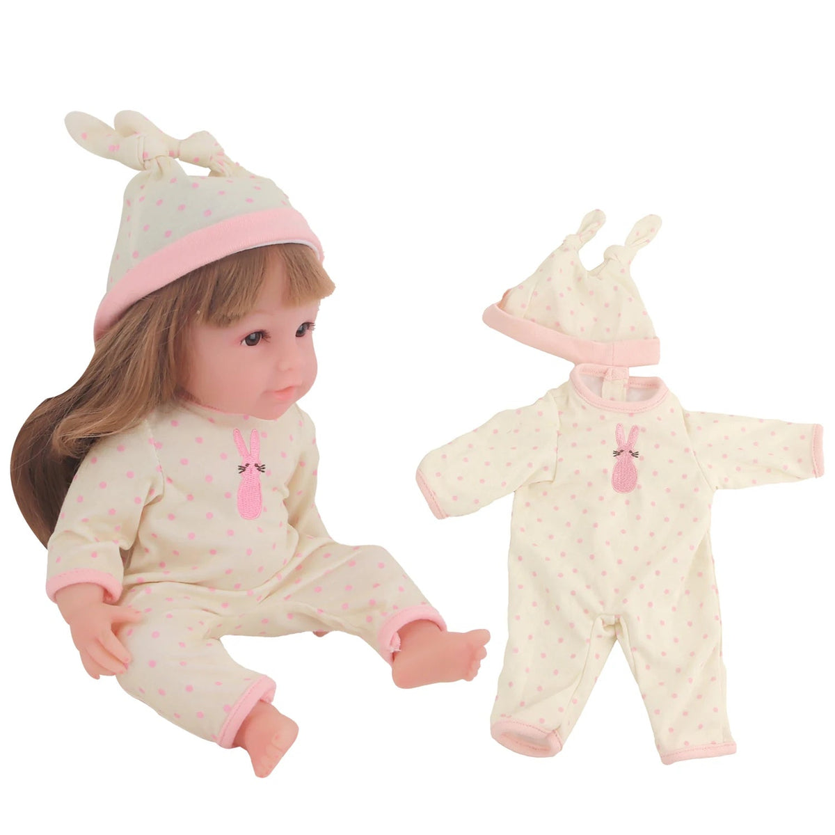 12-inch New Baby Girl Doll Clothes Cute Rabbit Car Chick Jumpsuits - Astra Wear astrawear.ca