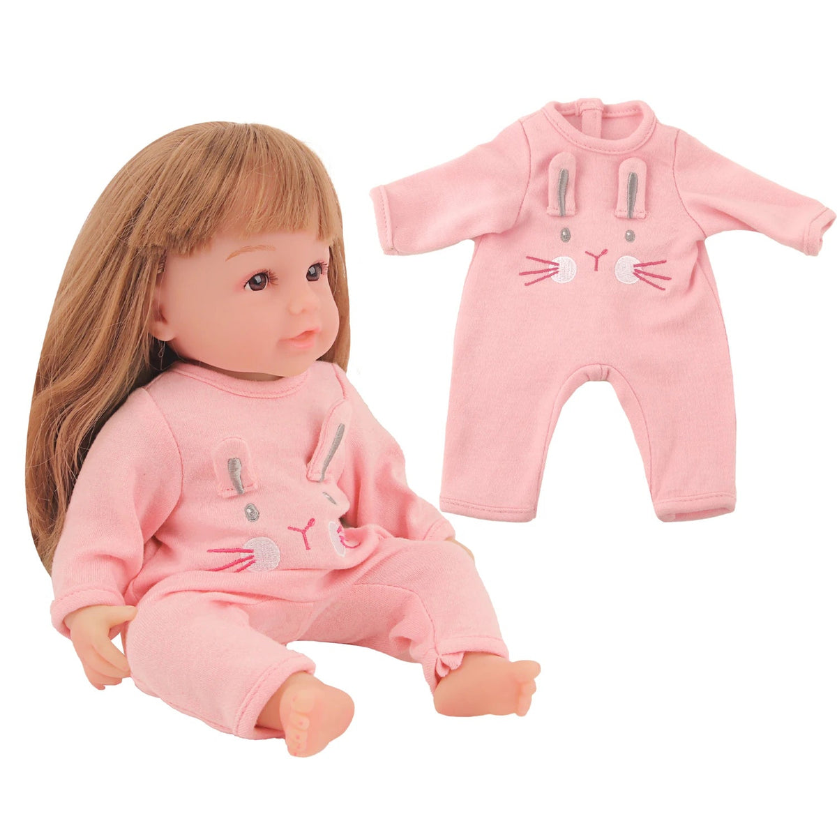 12-inch New Baby Girl Doll Clothes Cute Rabbit Car Chick Jumpsuits - Astra Wear astrawear.ca