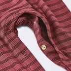 Romper Bébé Fille + Bandeau – Combinaison Jacquard Carreaux Bordeaux