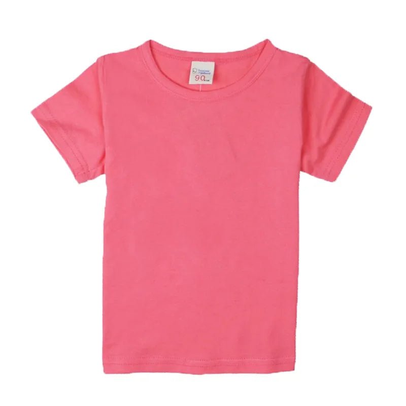 2-16 Years Boys Tshirts Cotton Short Sleeve Girls Clothes Summer Solid T-shirt Teenage Children Tees Kids Korean Top Baby Cloth - Astra Wear astrawear.ca