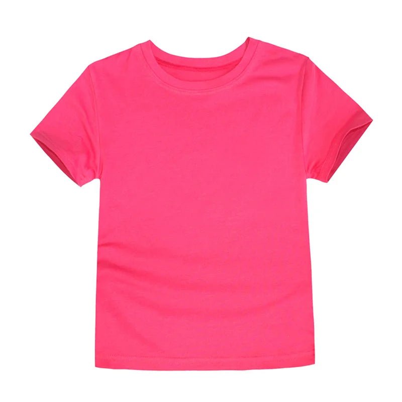 2-16 Years Boys Tshirts Cotton Short Sleeve Girls Clothes Summer Solid T-shirt Teenage Children Tees Kids Korean Top Baby Cloth - Astra Wear astrawear.ca
